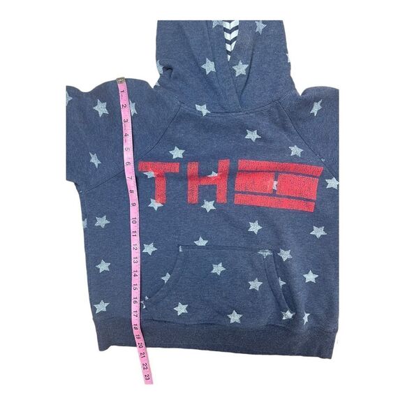 Tommy Hilfiger Sport Womens Cropped Hoodie Sweatshirt Pullover Top Stars Small P - Picture 8 of 8